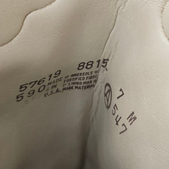 Vintage ACME Cowboy Boots Suede Flower Tan Rockabilly Daisy 60s 70s W 7 USA - Picture 9 of 9